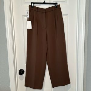NWT Wilfred Effortless Brown Crop Pant - sz 10